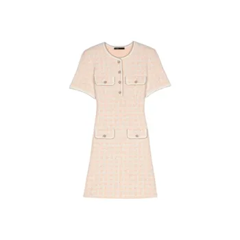 Maje Chinese New Year Series Short Sleeved Dress Women's Pink