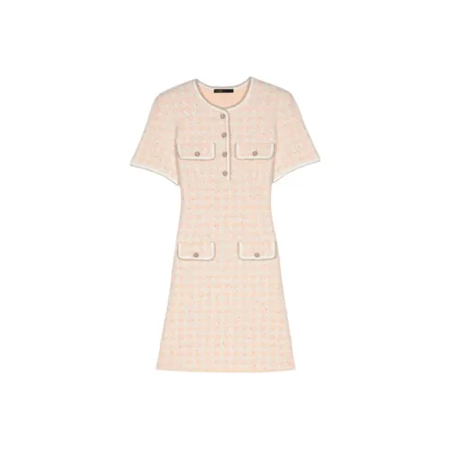 Maje Chinese New Year Series Short Sleeved Dress Women's Pink