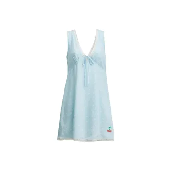COACH SS23 Slip Dress Women's Light Blue