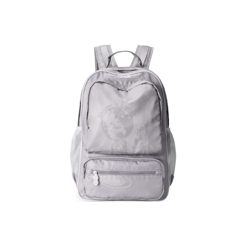 8atheist Polyester Backpack Unisex White-25