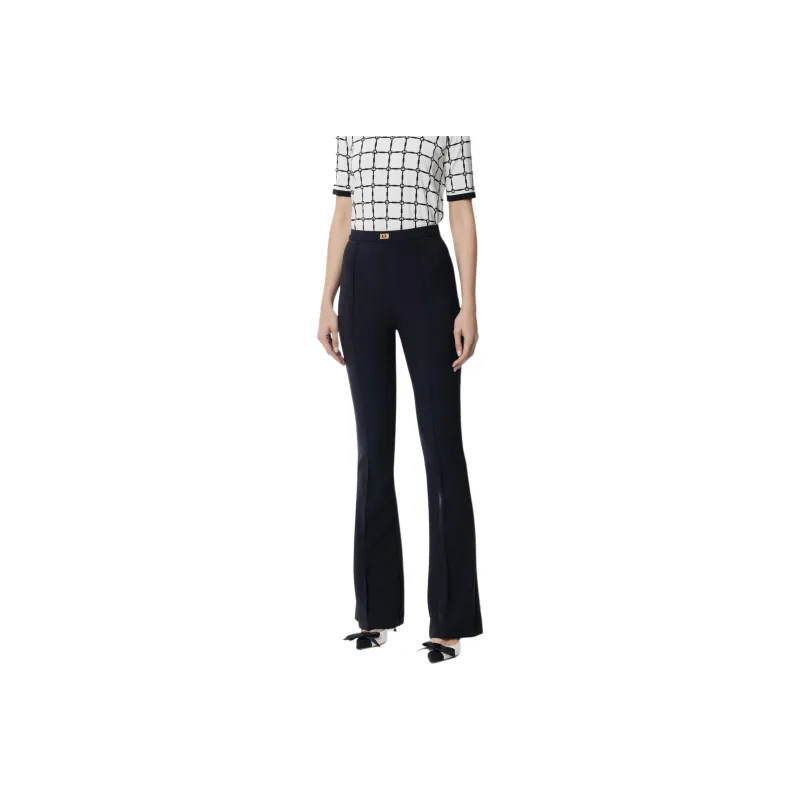 Elisabetta Franchi Crêpe Bell Bottom Trousers-0