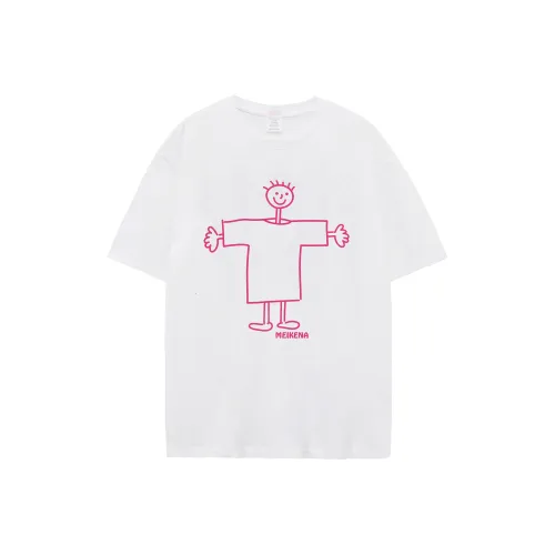 BENATRY T Shirt Unisex White & Pink
