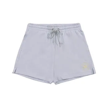 Converse Patch Realaxed Casual Shorts Women's Light Gray Blue