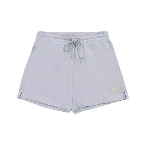 Converse Patch Realaxed Casual Shorts Women's Light Gray Blue