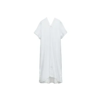 ZARA ZW Series Short-Sleeved Dresses Women's White