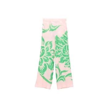 ETRO Rose Jacquard Pressed Crease Trousers
