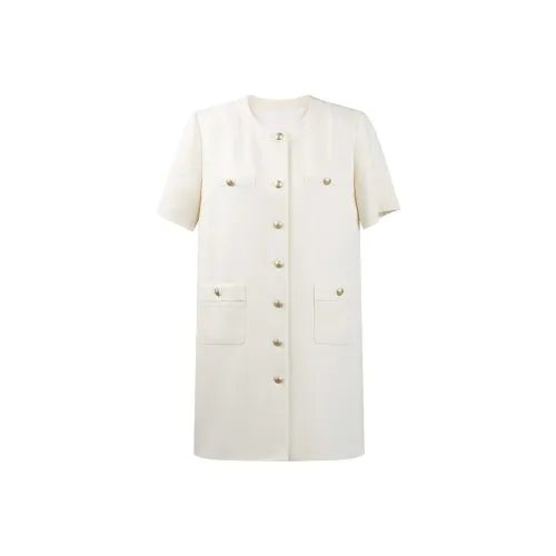 THE SEA LIFE Short Sleeved Dress Women's Ice Cream Color