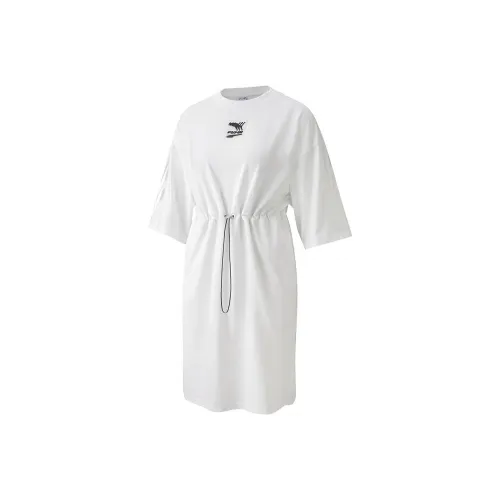 PUMA Short Sleeved Dresses Women's White
