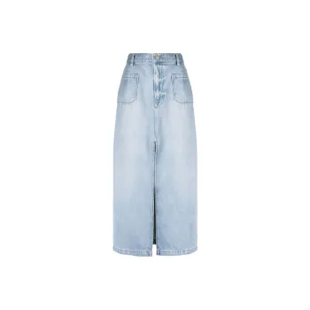 FRAME Spilt detail Maxi Denim Skirt
