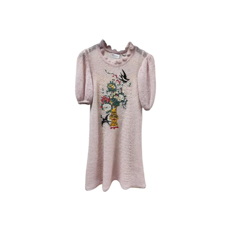 RED VALENTINO Short Sleeved Dresses Women's Pink-0
