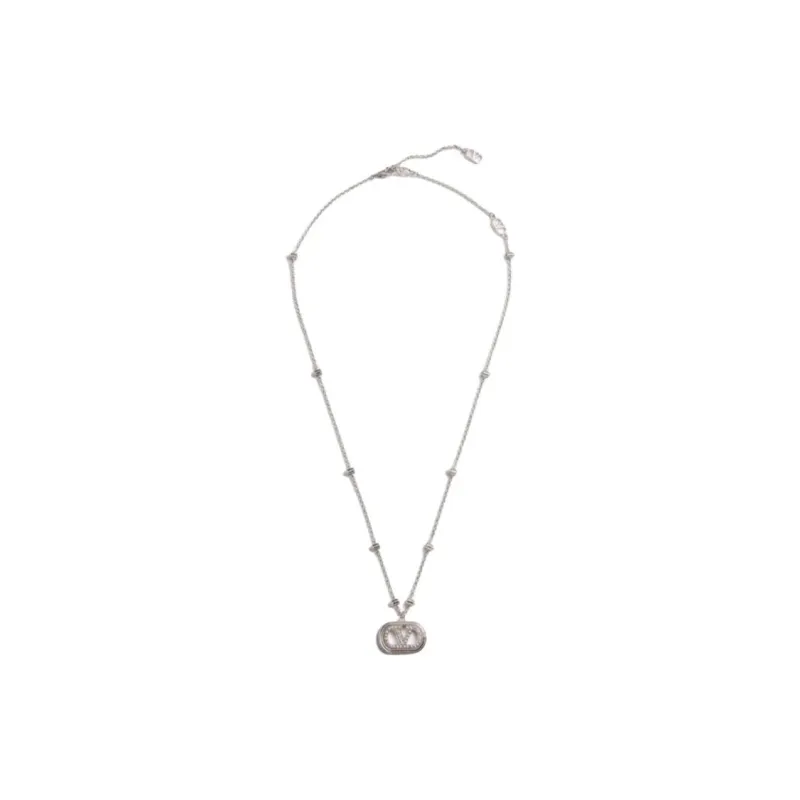 Valentino Pearl Necklaces Unisex Silver-1