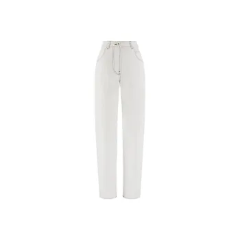 Ferragamo Contrast-stitched Wide-leg Jeans