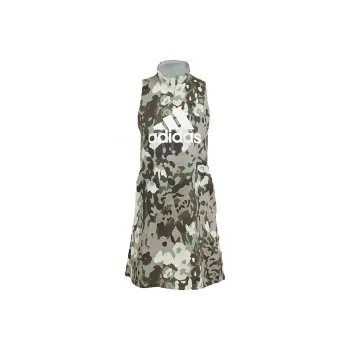 Adidas Sleeveless Dresses Women's Silver Green