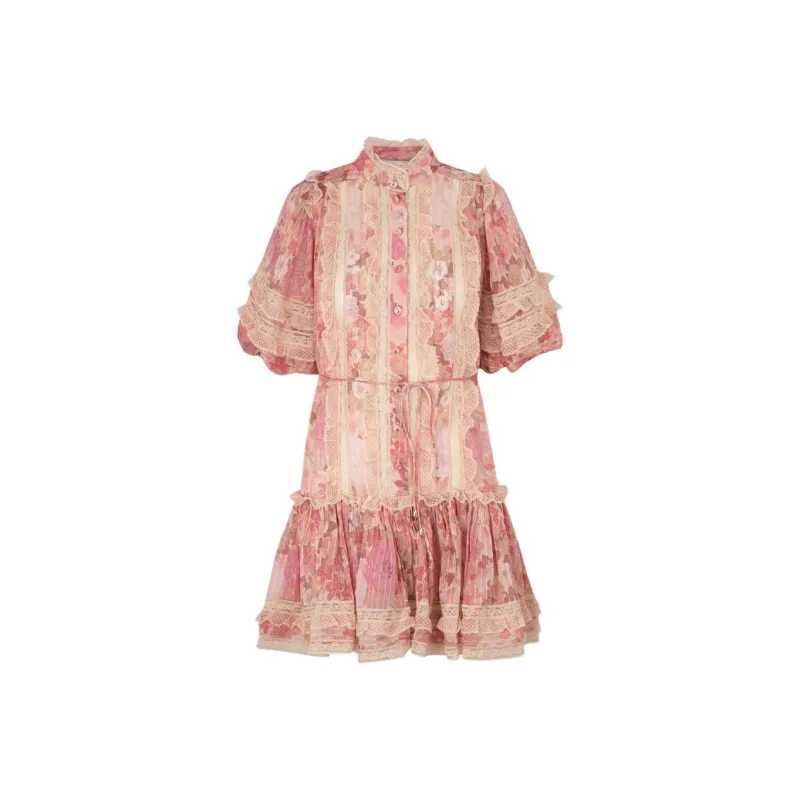 Zimmermann Short Sleeved Dresses Women's Pink-0