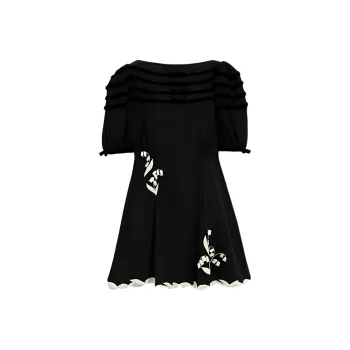 COACH Short Sleeved Dress Women's Black