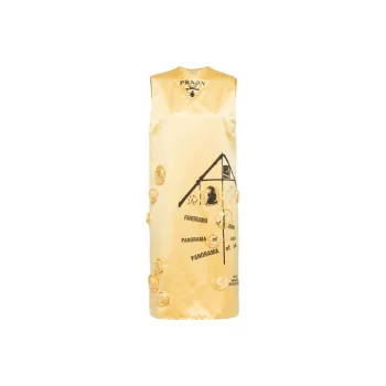 PRADA Sleeveless Dresses Women's Yellow