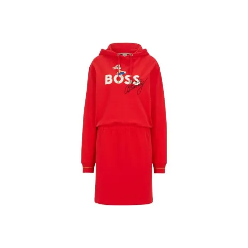 HUGO BOSS HUGO BOSS X LOONEY TUNES SS23 Long Sleeved Dresses Women's Red