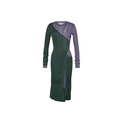Bottega Veneta Long Sleeved Dresses Women's Multicolor