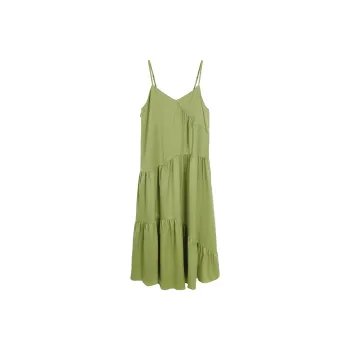Migu Slip Dresses Women's Green Cherry Fruit Green
