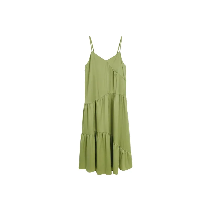 Migu Slip Dresses Women's Green Cherry Fruit Green-0