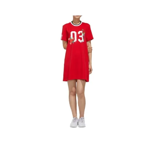 Adidas Neo Short Sleeved Dresses Women's Light Scarlet