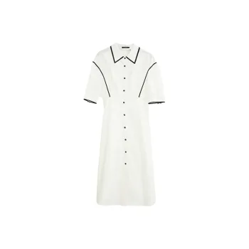ELLE Short Sleeved Dress Women's White