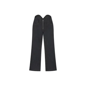 WE11DONE Uneven Thigh rise Wide leg Jeans