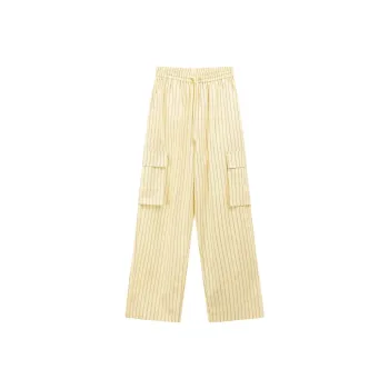 CHUU Casual Pants Women's Yellow Stripes