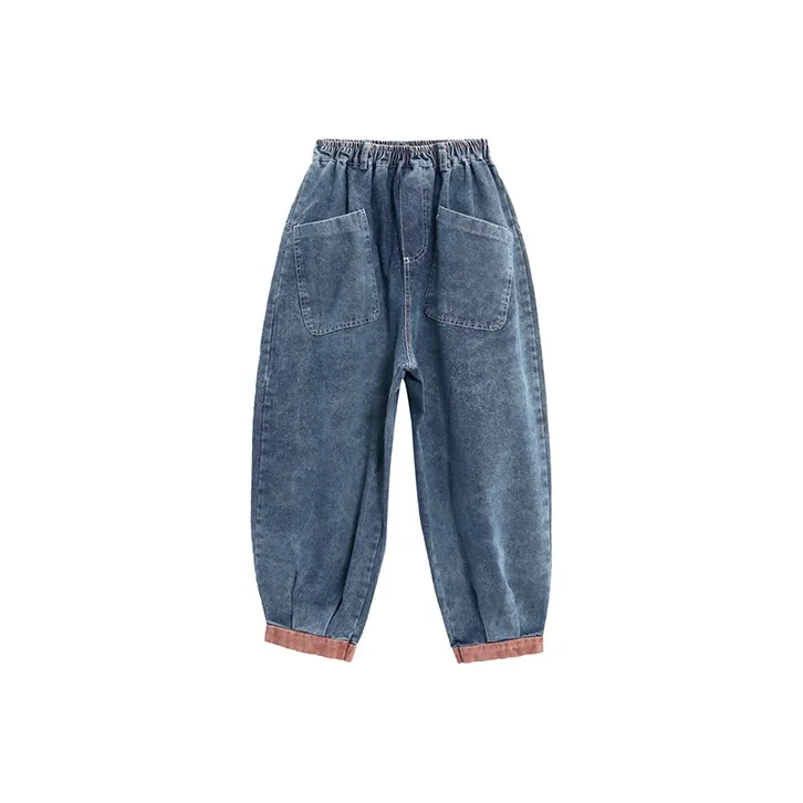 QYPRF Loose Fit Harem Pants Jeans Women's-0