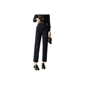 Late White Casual Pants Women's Dark Blue