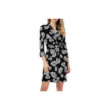 DVF Diane Von Furstenberg Long Sleeved Dresses Women's Black
