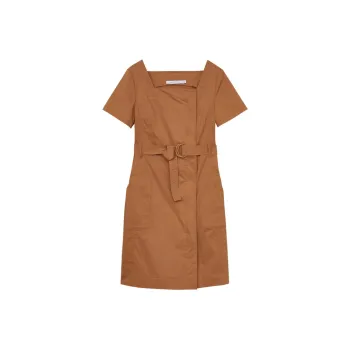 SHUIYUNJIAN Short Sleeved Dress Women's Orange Red