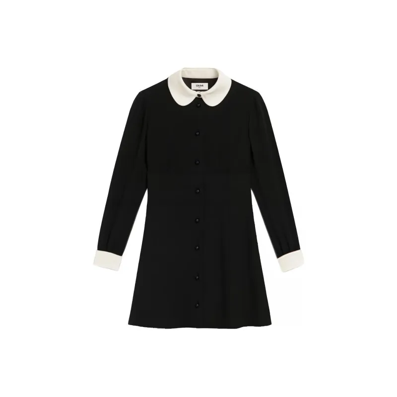 CELINE Long Sleeved Dresses Women's Black-0