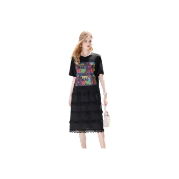 TOUCH Short Sleeved Dresses Women's Black
