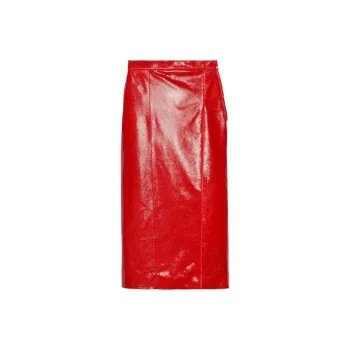 GUCCI Crocodile effect Pencil Skirt
