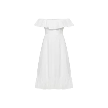 ARITZIA Wilfred Marmion Linen Dress Short-Sleeved Dresses Women's White/White