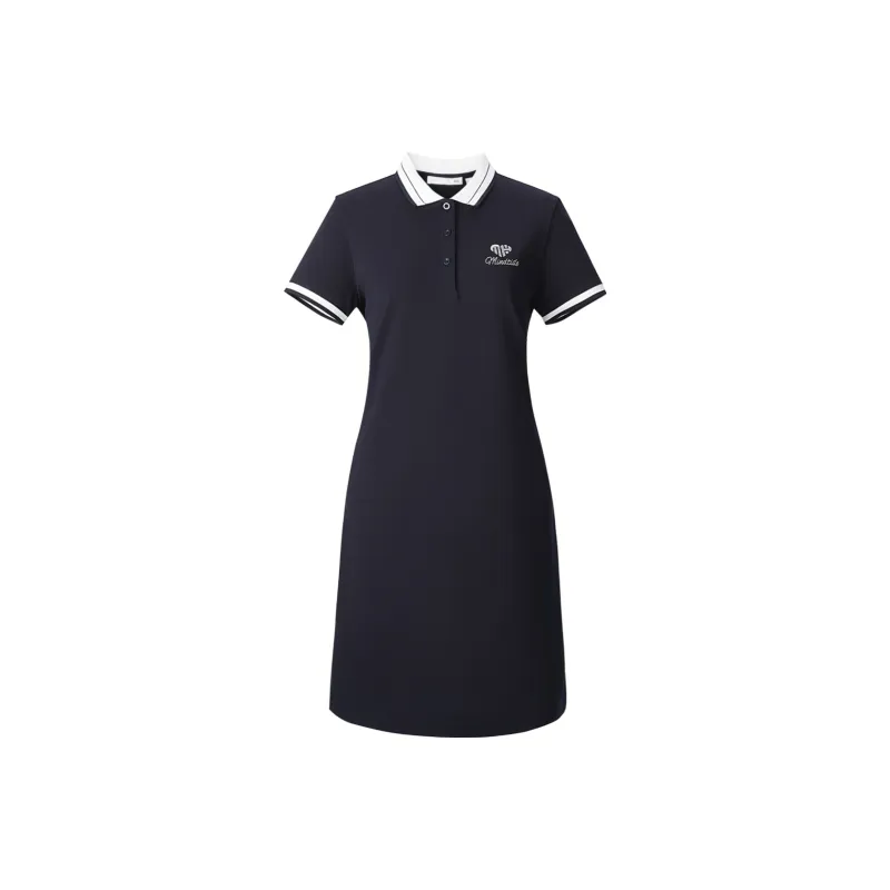 HLA Short Sleeved Dress Women's Navy Blue-0