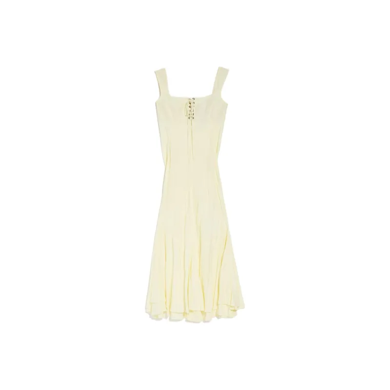 SportMax Sleeveless Dresses Women's White-0