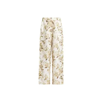 Zimmermann Golden Relaxed Floral Printed Pants
