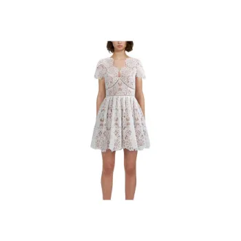 Self-portrait Short-Sleeved Dresses Women's White