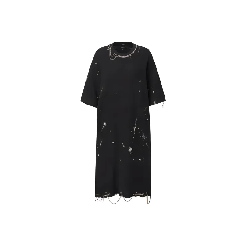 R13 Chain embellished Midi Dress-0