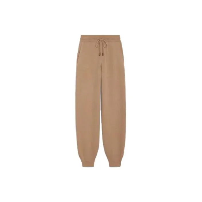 CELINE Knitted Sweatpants Women's Camel-0