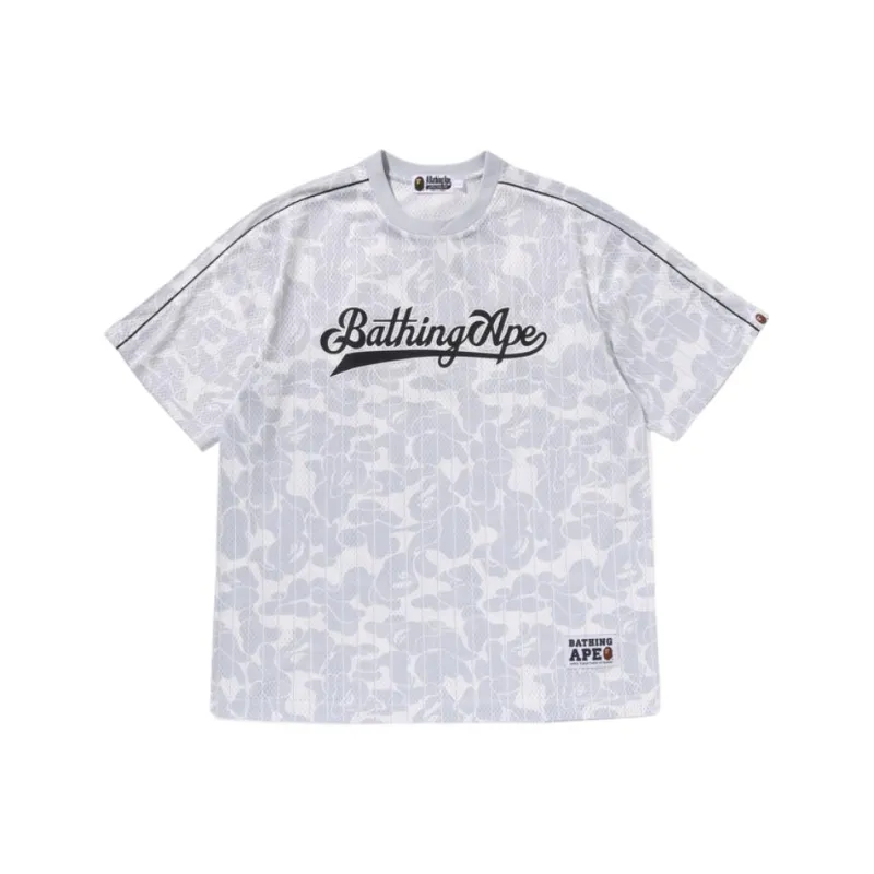 Bape Camo Stripe Baseball Logo Relaxed Fit Tee-4