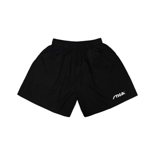 Stiga 블랙 남녀공용 스포츠 반바지