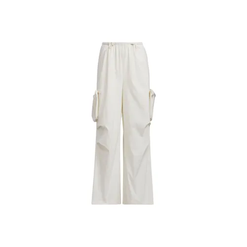 Adidas Future Style Woven Pants Knitted Sweatpants Women's Pink White