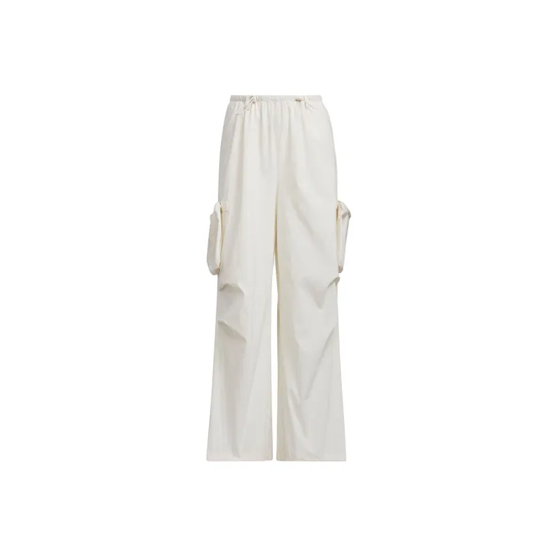 Adidas Future Style Woven Pants Knitted Sweatpants Women's Pink White-0