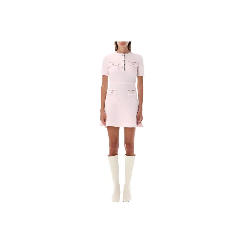 Self portrait Short Sleeved Dresses Women's Pink-0