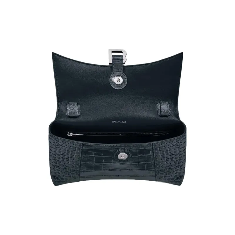 Balenciaga Cow Leather Shoulder Bag Mini Women's Blue-3