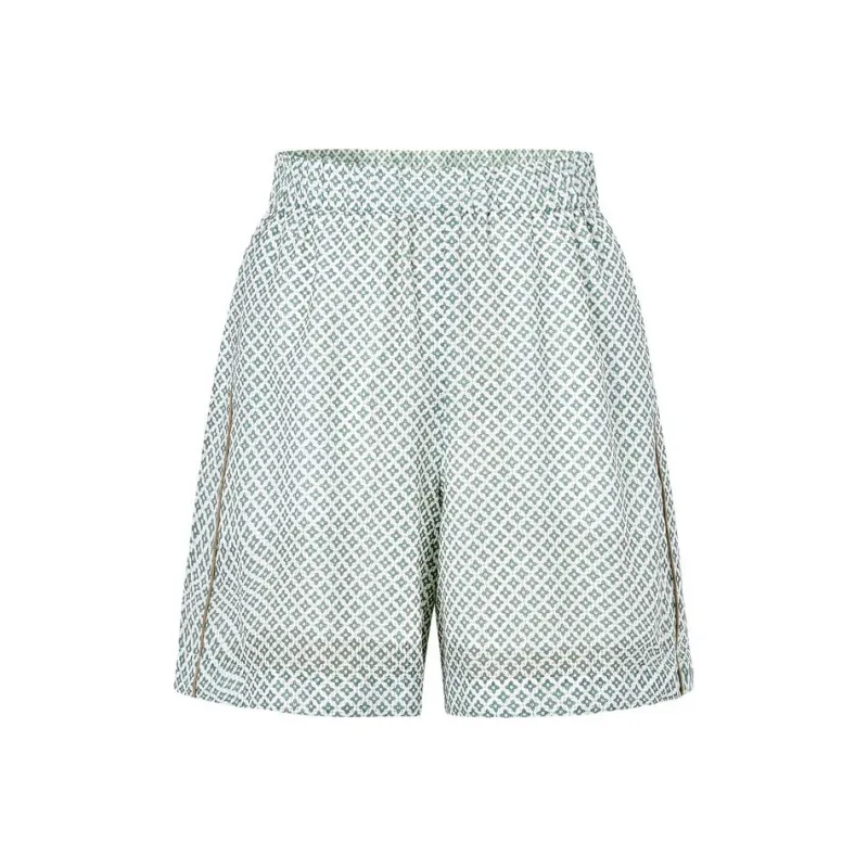JZ Juzui Casual Shorts Women's Floral Light Green-0