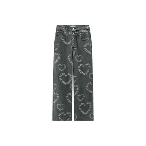 CHUU Frog Frog Series Jeans Women's Black